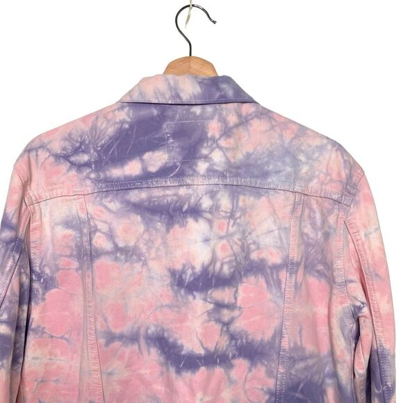 Levi’s Ex-boyfriend Trucker Pink/Purple Tie Dye Women’s S Jacket Size Small NWT - Picture 6 of 13